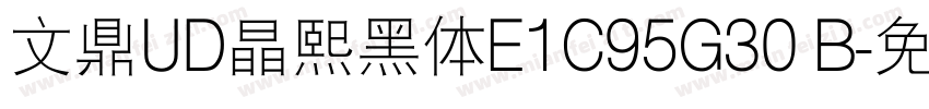 文鼎UD晶熙黑体E1C95G30 B字体转换